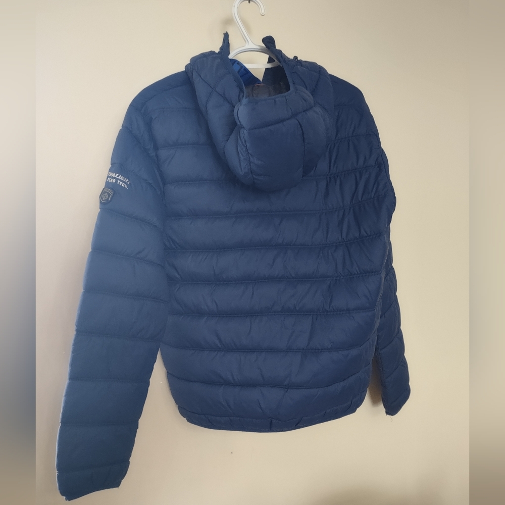 Men's Blue Puffer Jacket - Picture 2 of 2